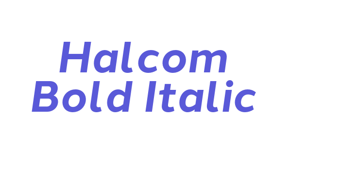 Halcom Bold Italic Font Download