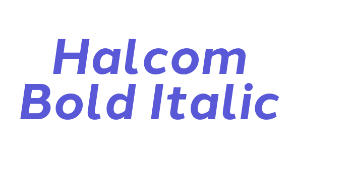 Halcom Bold Italic Font