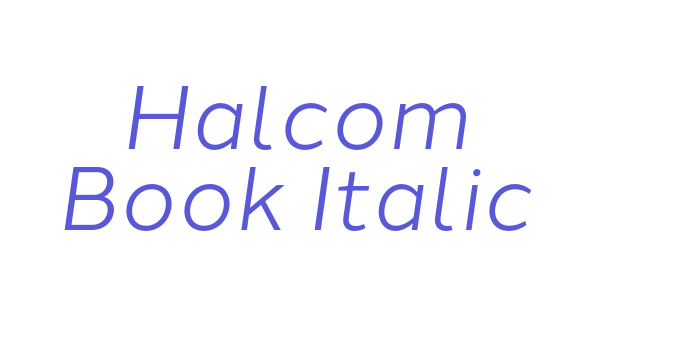 Halcom Book Italic Font Download