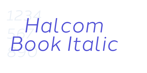 Halcom Book Italic-font-download