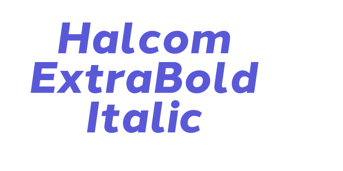 Halcom ExtraBold Italic Font Download