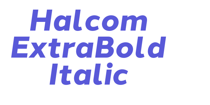 Halcom ExtraBold Italic Font