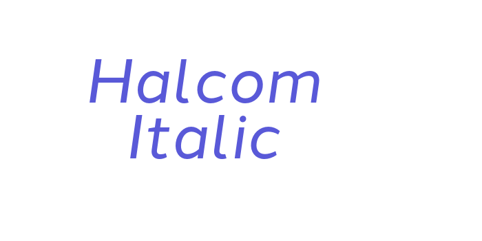 Halcom Italic Font Download