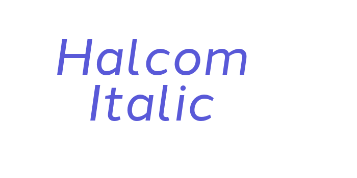 Halcom Italic Font