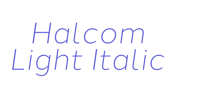 Halcom Light Italic Font