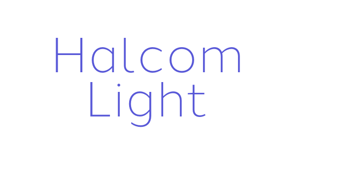 Halcom Light Font