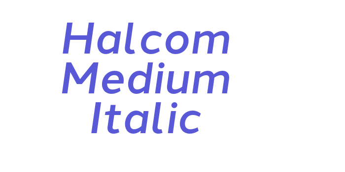 Halcom Medium Italic Font Download