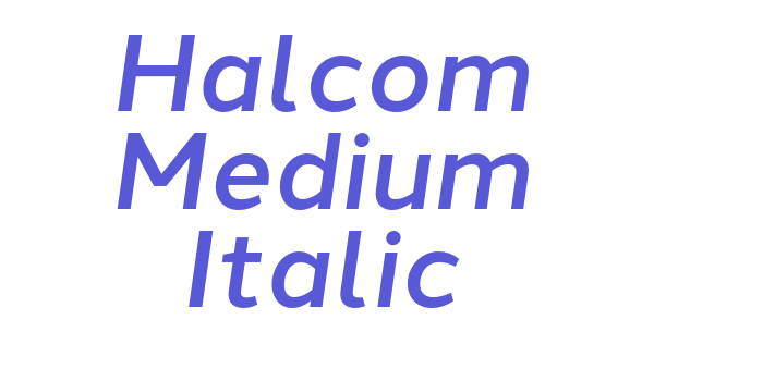 Halcom Medium Italic Font