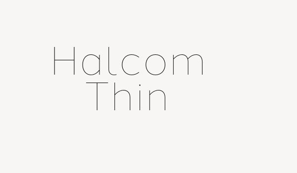 Halcom Thin Font