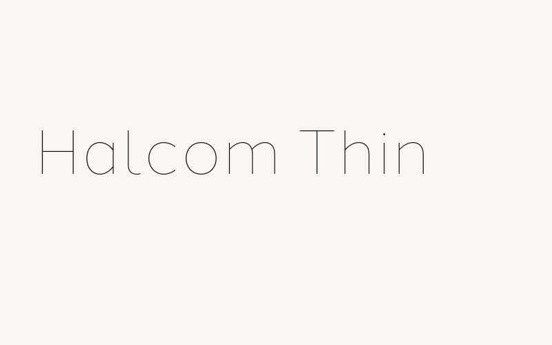 Halcom Thin Font