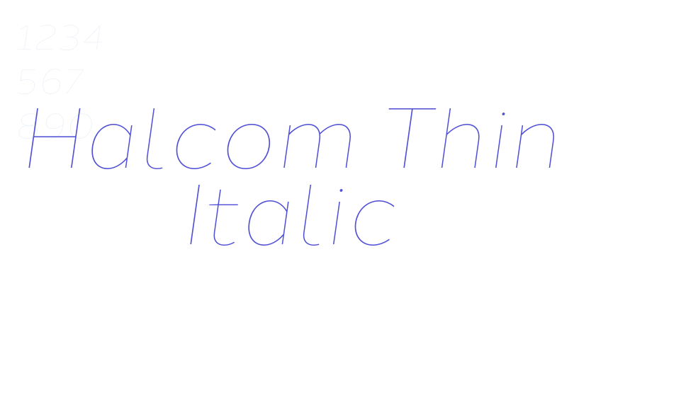 Halcom Thin Italic-font-download