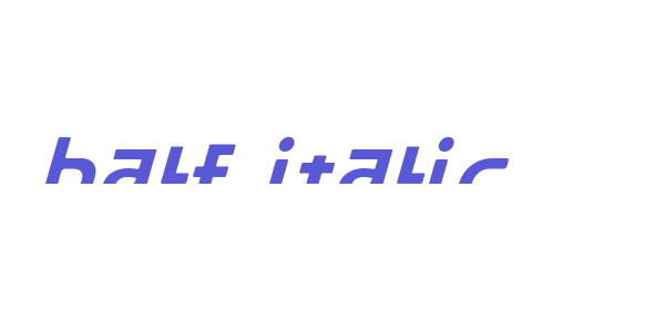 Half Italic font free