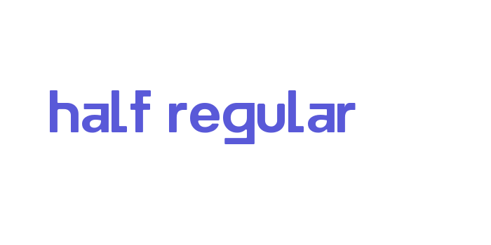 Half Regular Font Download