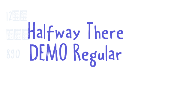 Halfway There DEMO Regular font free