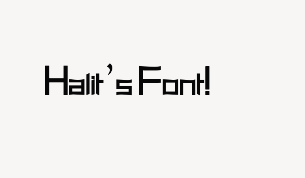 Halit’s Font! Font