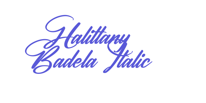 Halittany Badela Italic Font Download