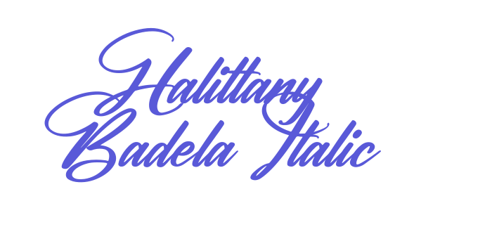 Halittany Badela Italic Font