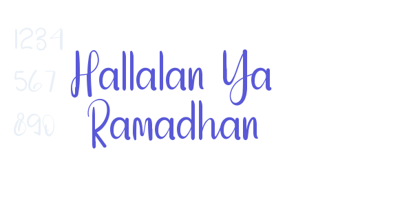 Hallalan Ya Ramadhan font free