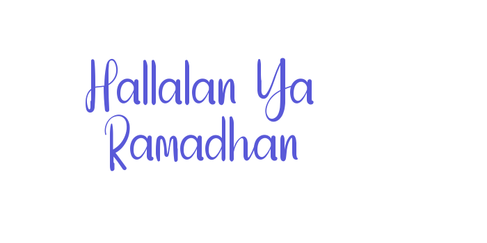 Hallalan Ya Ramadhan Font Download