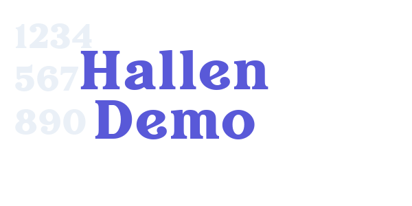 Hallen Demo font free