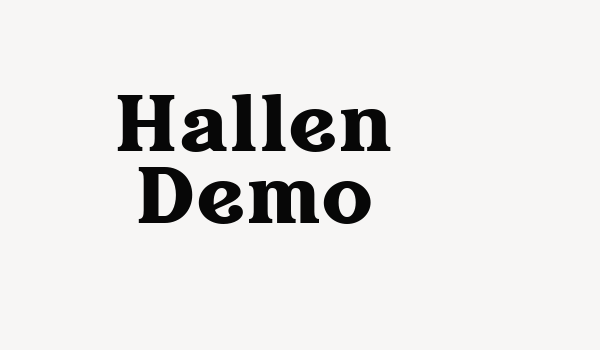 Hallen Demo Font