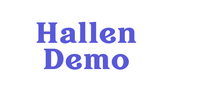 Hallen Demo Font