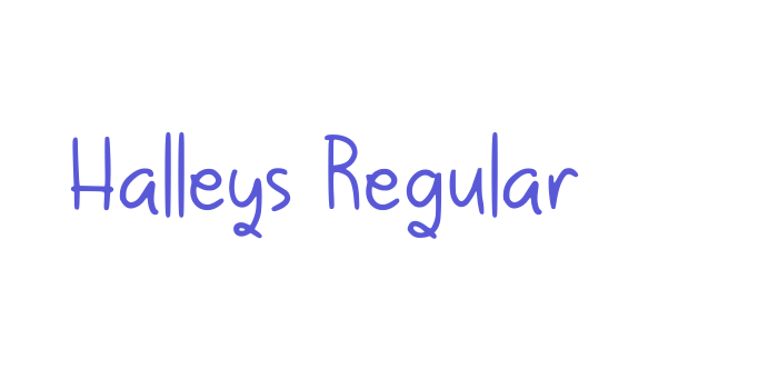 Halleys Regular Font Download