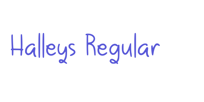 Halleys Regular Font