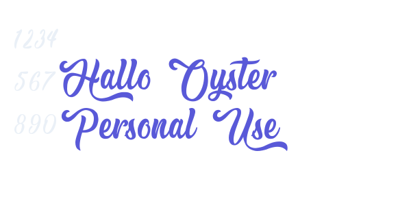 Hallo Oyster – Personal Use font free