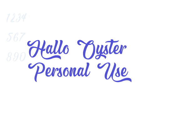 Hallo Oyster – Personal Use Font Download