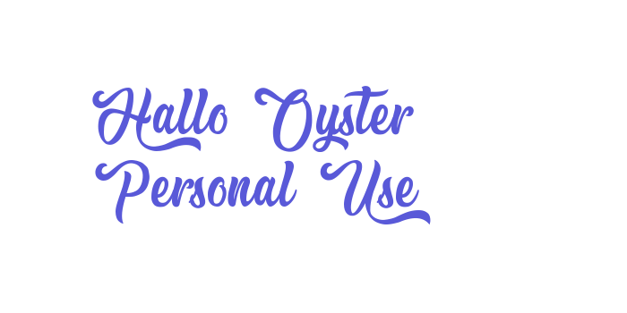 Hallo Oyster – Personal Use Font Download