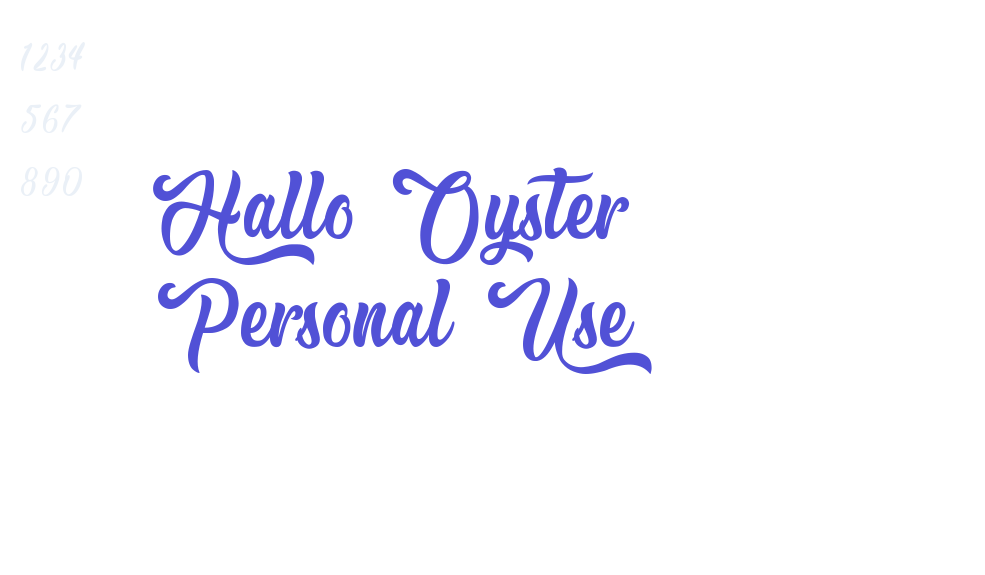 Hallo Oyster – Personal Use-font-download