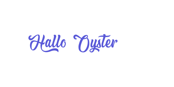 Hallo Oyster Font Download