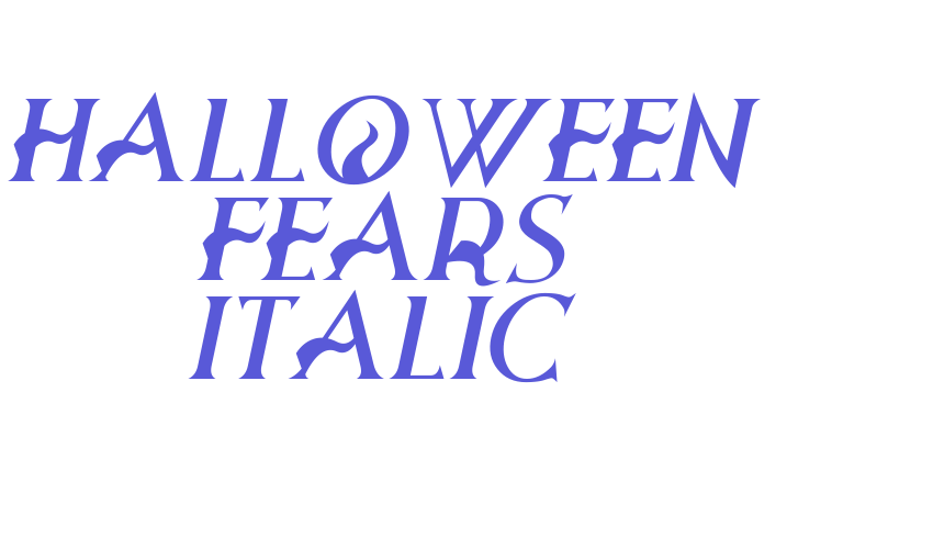 Halloween Fears Italic Font Download