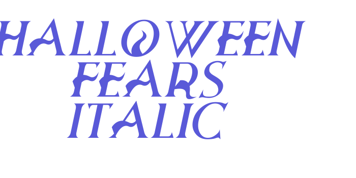 Halloween Fears Italic Font Download