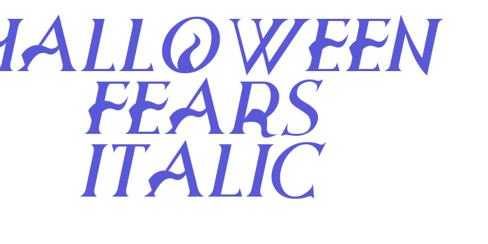 Halloween Fears Italic Font