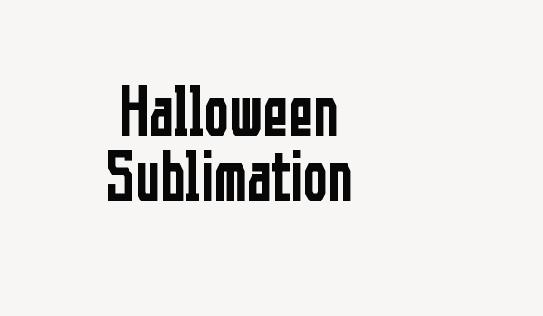 Halloween Sublimation Font