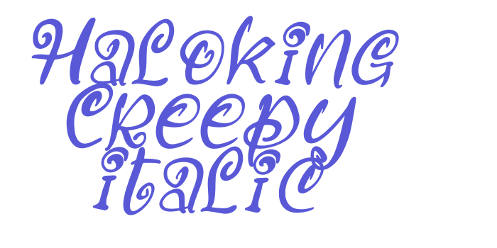 Haloking Creepy Italic Font