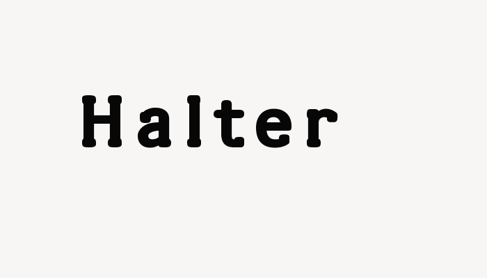 Halter font download