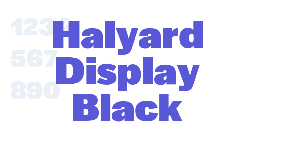 Halyard Display Black font free