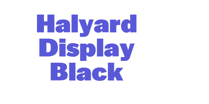 Halyard Display Black Font Download