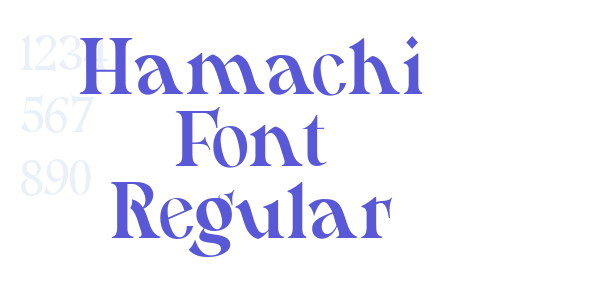 Hamachi Font Regular font