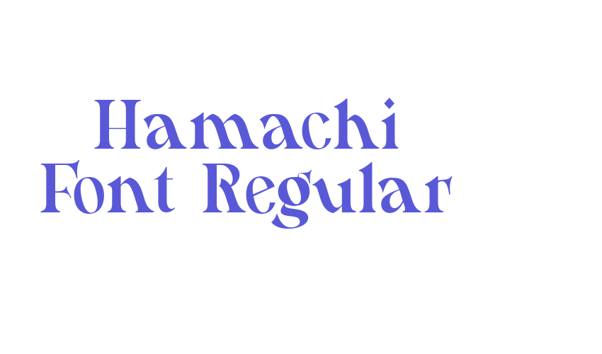 Hamachi Font Regular Font