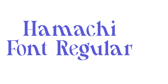 Hamachi Font Regular Font Download