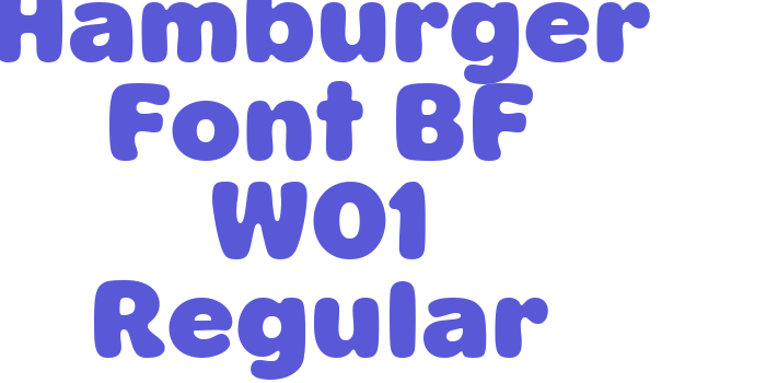 Hamburger Font BF W01 Regular Font