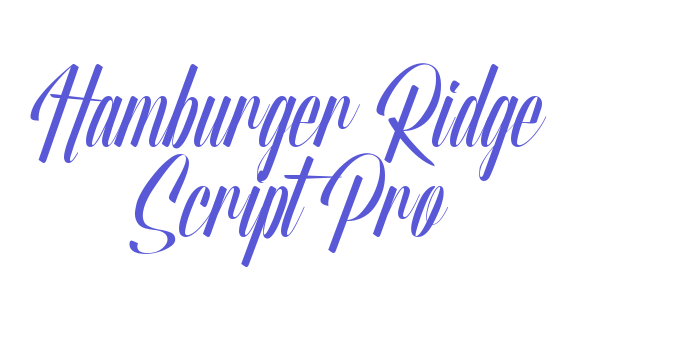 Hamburger Ridge Script Pro Font