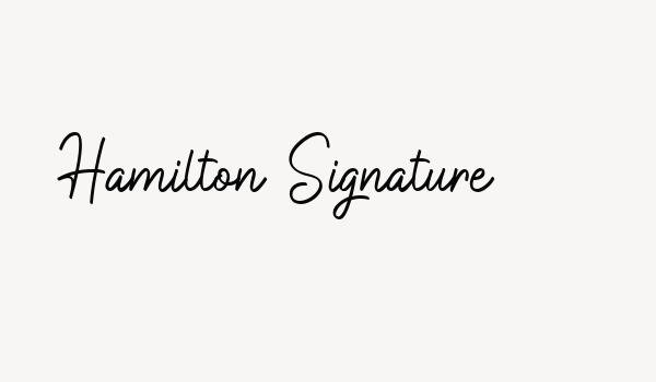 Hamilton Signature Font