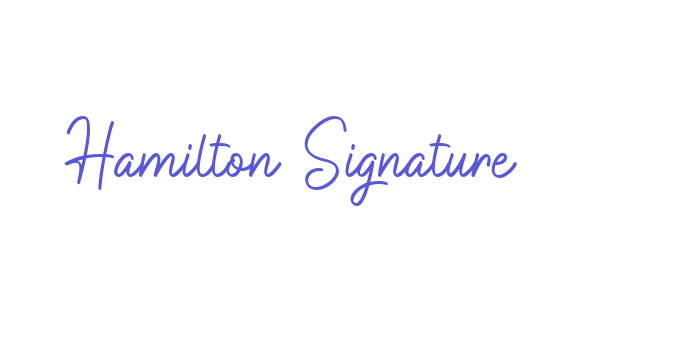 Hamilton Signature Font Download