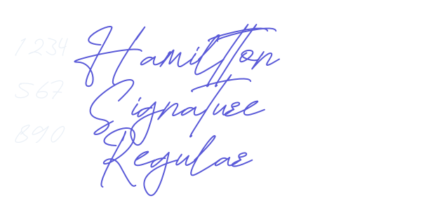 Hamiltton Signature Regular font free