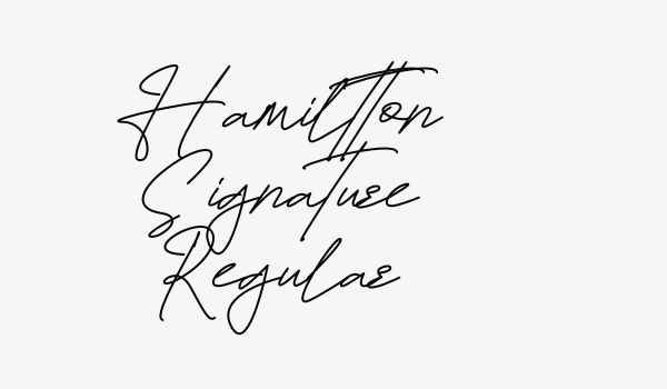 Hamiltton Signature Regular Font